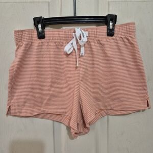 Calvin Klein Peach Striped Lounge Shorts